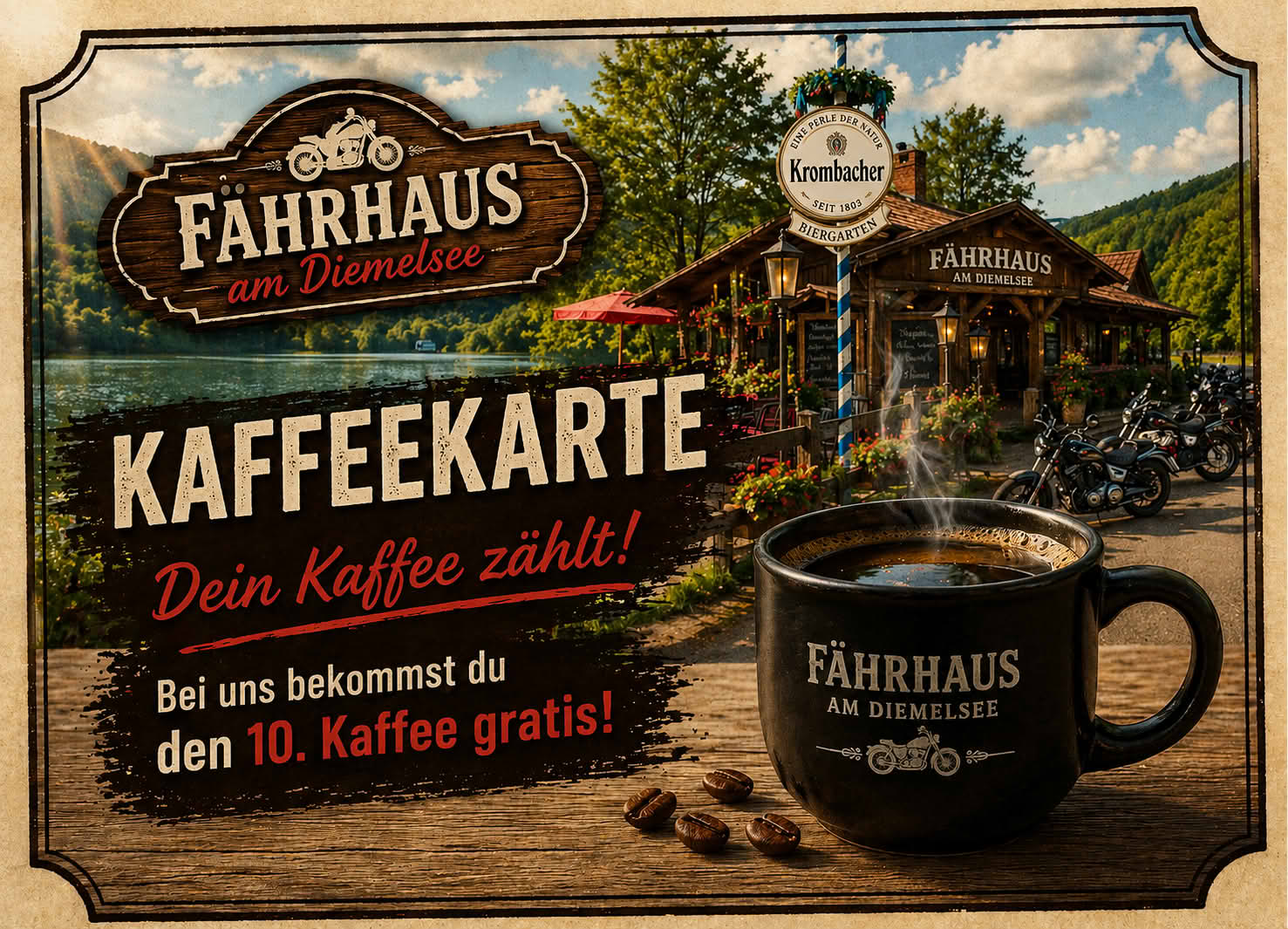 Kaffeekarte Bikercafé